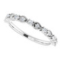 Castle Wedding Band 14K White Gold 1/5-Carat tw Diamond Ring