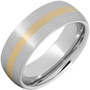 Serinium-Domed-6mm-or-8mm-with-2mm-14K-Yellow-Gold-Inlay-Wedding-Band-Side-View2