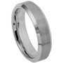 Tungsten-Ring-Brushed-Flat-Top-and-Polished-Beveled-Edges-6mm-Wedding-Band-Full-View