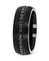 Black-Sapphires-Eternity-Set-in-Black-Tungsten-Comfort-Fit-8mm-Domed-Wedding-Band-Vertical-View-1