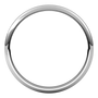 Platinum 2mm Standard Half Round Wedding Band