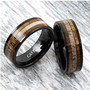 Deer-Antler-and-Whiskey-Barrel-Wood-Inlay-8mm-Black-Tungsten-Comfort-Fit-Wedding-Band-Side-View2
