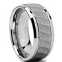 Faceted-Brushed-Center-Tungsten-Carbide-8mm-Comfort-Fit-Polished-Beveled-Edge-Wedding-Band-Side-View1