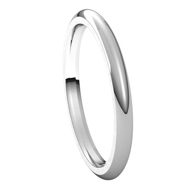 Sterling Silver 4mm Lightweight Half Round Comfort-fit Wedding Band