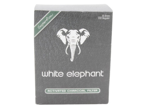 Pfeifenfilter WHITE ELEPHANT Superflow Naturmeerschaum 9 mm 150 Stück - Pfeifen Zubehör