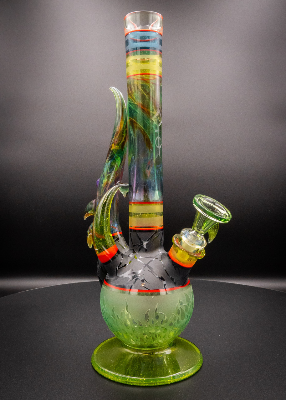 （希少）ガラス　ネオン管　HEMP SPIRIT Space Through Branches Bong – JDZ Glass | WNC CBD