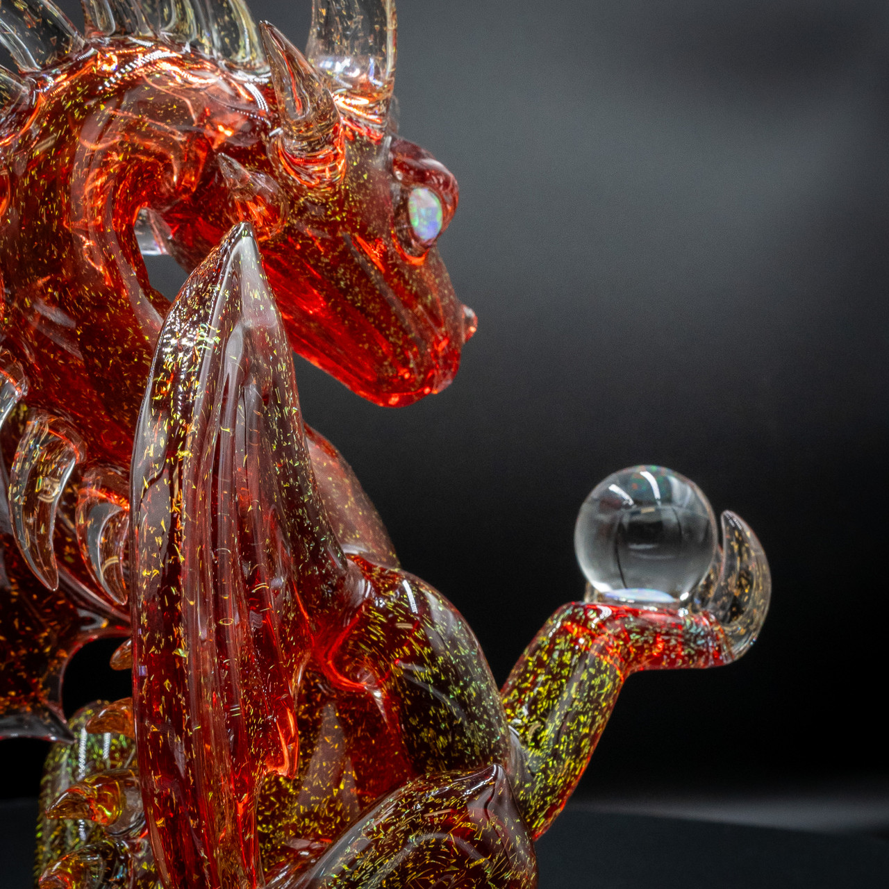 Red/Gold Mini Dragon Pipe – Scoz Glass Art | WNC CBD
