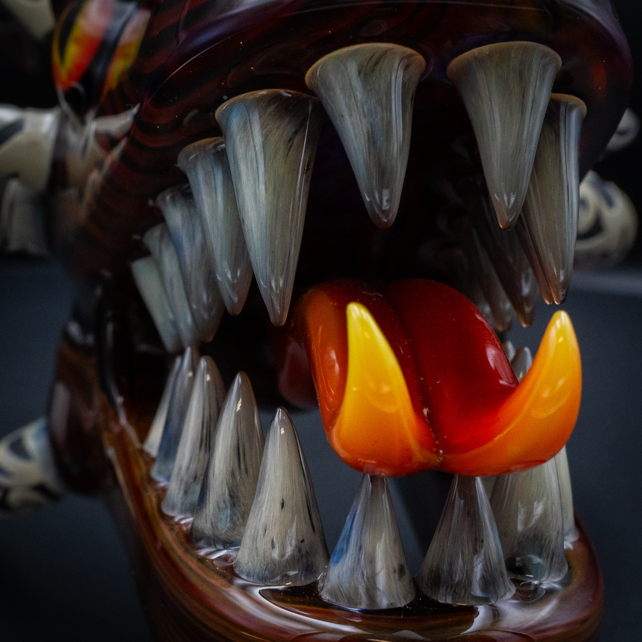 Dragon Head Glass Pipe – Red Collab Art | WNC CBD
