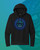 WNC World Needs Cannabis Vortex Hoodie in black featuring the blue vortex graphic on front