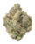 A dense Chem de la Chem cannabis bud, showcasing deep olive green leaves, vibrant amber pistils, and a thick, sparkling layer of resinous trichomes