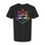 WNC CBD Rainbow Logo Shirt in black featuring a colorful rainbow CBD leaf and logo design.