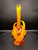 JDZ Fire Totem Bubbler in vibrant orange and yellow glass with flame-like design, from Glass Accessories.