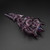 JDZ Folium Viride glass pipe in purple with intricate design and swirling spikes, from WNC CBD Glass Accessories.