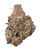 A dense Cheerioz cannabis bud featuring dark forest green leaves with dark purple hues, bright orange hairs, and a heavy frost of crystalline trichomes