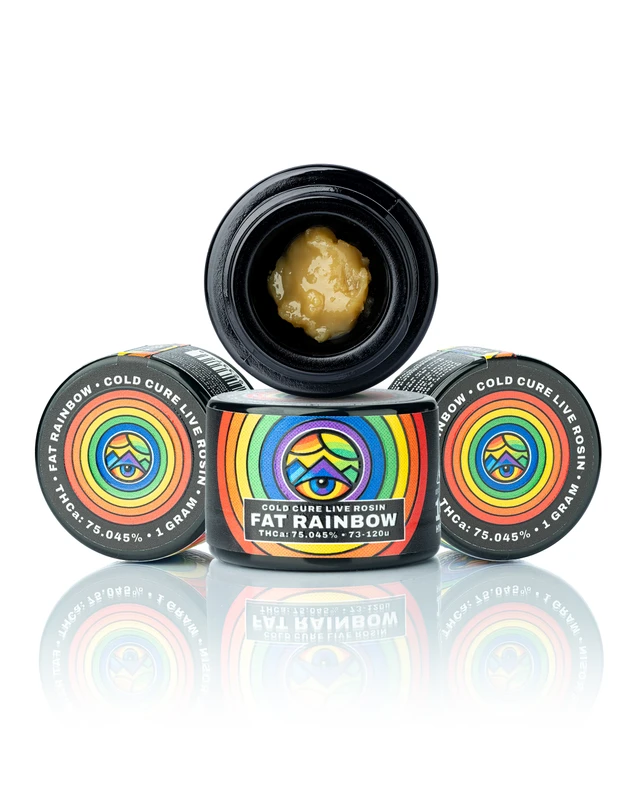 Fat Rainbow Cold Cure Live Rosin (75.045% THCa) THCA flower — WNC CBD