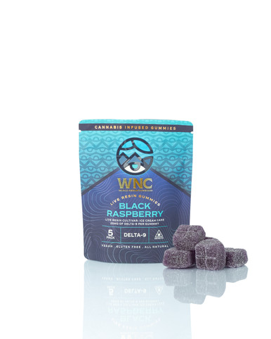 Black Raspberry Delta-9 Live Resin Gummies – 25mg Ice Cream Cake | WNC