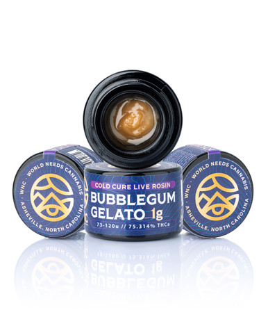 CBD WAX 【8g】90% コロラド州 Bubblegum Gelato Cold Cure Live Rosin | 74.314% THCa| Relaxing
