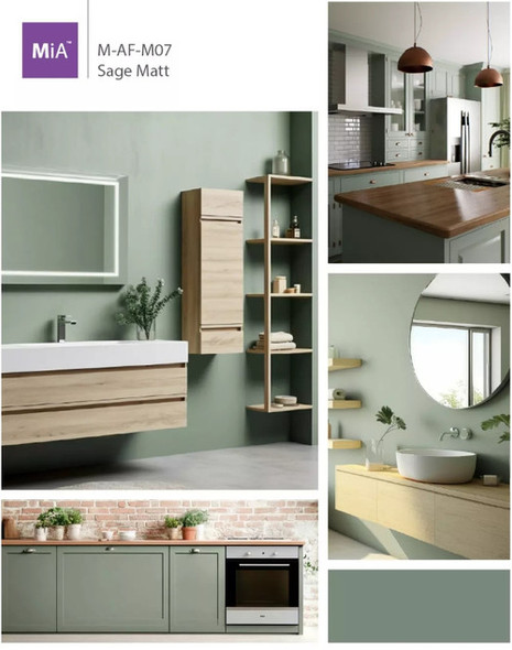 Sage Matte M-AF-M07-122 | Botanical sophistication for spaces that embrace nature, wellness, and organic elegance.