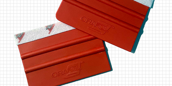 Orafol Branded Red Felt Squeegee