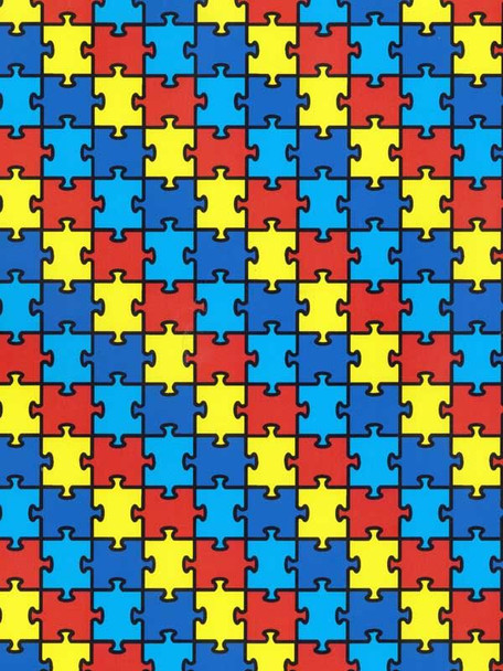 SpecialtyPSV Fashion Pattern - Jigsaw Autism Awareness Pattern