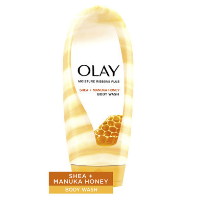 Olay Moisture Ribbons Plus Shea + Manuka Honey Body Wash, 18 oz