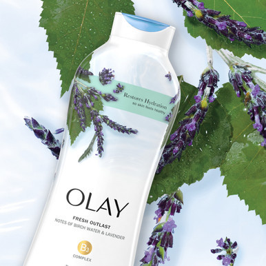Olay Fresh Outlast Birch Water & Lavender Body Wash 22 oz
