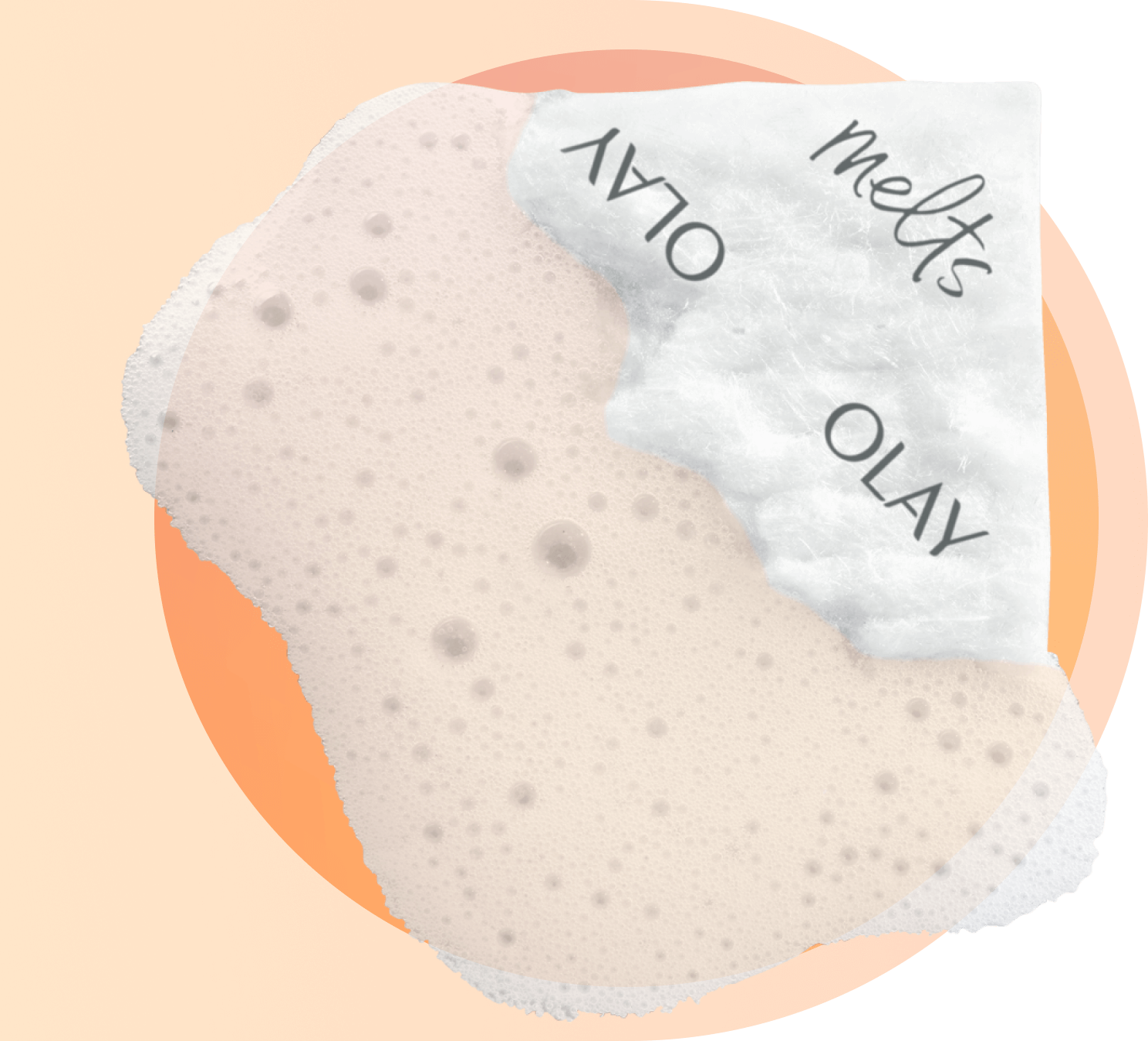 Olay Cleansing Melt Vitamin C dissolving into foam