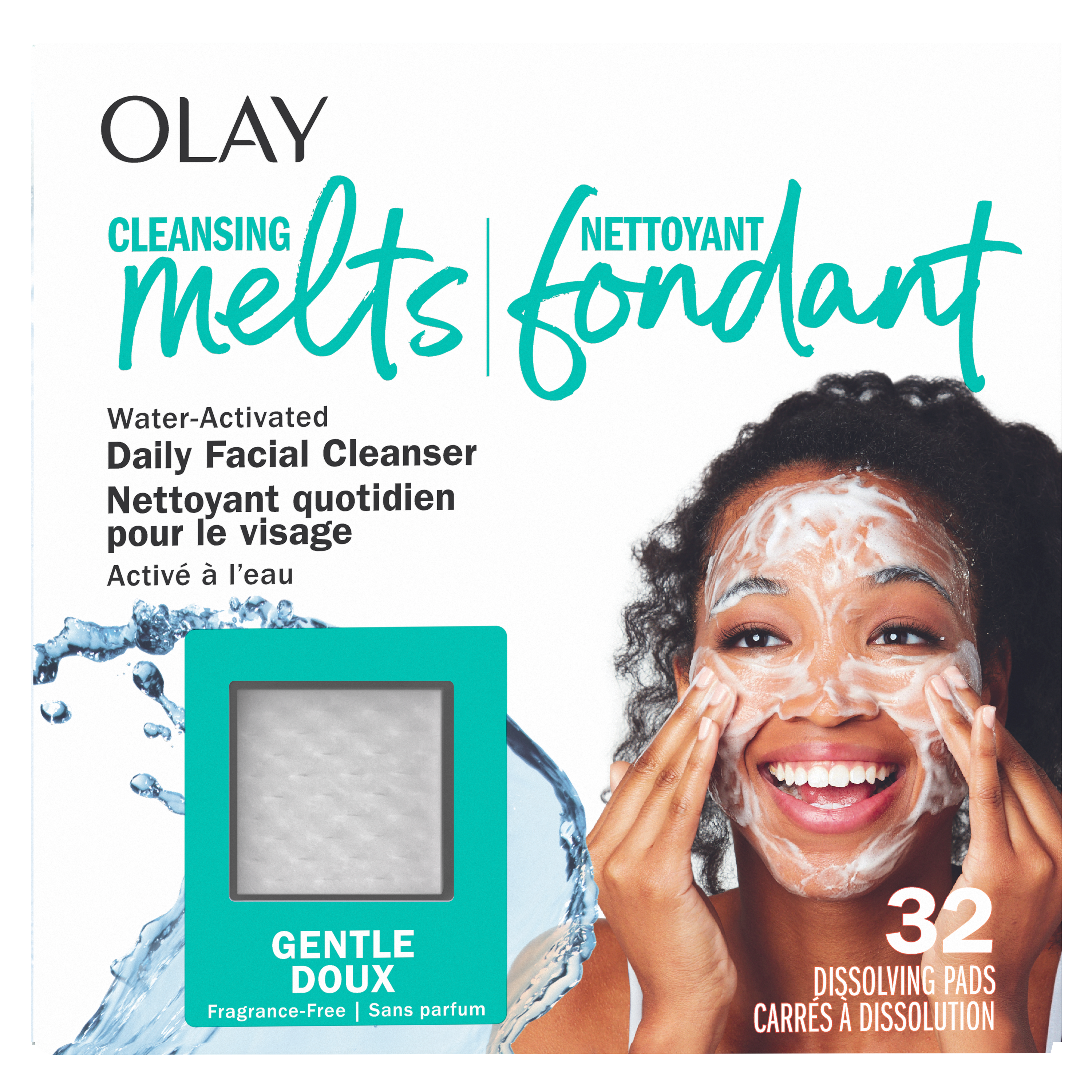 Un paquet de nettoyant fondant doux Olay