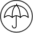 Icon of an umbrella indicating to seek shade whenever possible.