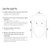 Brondell Swash SE600 toilet fit guide showing measurements for bowl length, tank clearance, bolt spacing, and overall toilet dimensions.