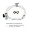 Pearl H625 countertop water filtration system parts included.  Copy:  connects to your existing faucet. includes high-quality components for simple, DIY installation.