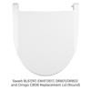 White round replacement lid for Swash BL67/97, EM417/617, DR801/DR802 and Omigo CRDB bidet toilet seats, featuring a smooth surface and rear hinges.