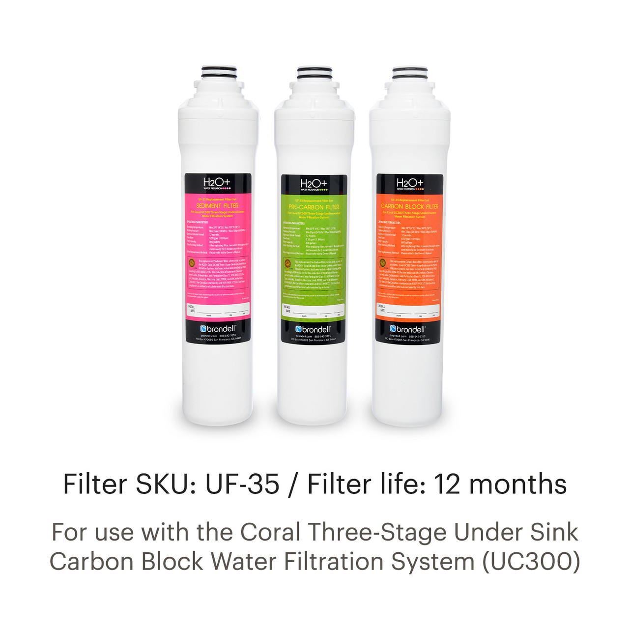Coral Water Filter System Replacement Filters | Brondell