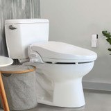 Brondell CL1700 bidet toilet seat installed in a bathroom