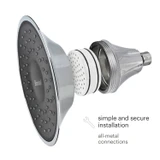 Brondell VivaSpring showerhead installation is simple and secure with all-metal connections