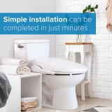 Simple installation in minutes for the Brondell Swash LE89 bidet toilet seat