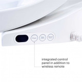 Brondell Swash 1000 S1000 advanced bidet toilet seat has an integrated control panel in addition to wireless remote.