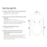Brondell Swash SE600 toilet fit guide showing measurements for bowl length, tank clearance, bolt spacing, and overall toilet dimensions.