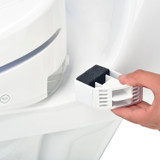 Brondell swash 1400 bidet toilet seat includes an air cleaning replaceable carbon deodorizer.