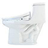 Brondell Swash 1400 luxury bidet toilet seat with closed lid and side view.