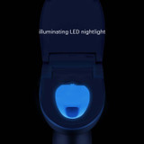 Brondell Swash DR802 bidet toilet seat illuminating LED nightlight view