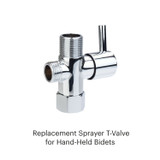 1/2 inch bidet sprayer replacement tvalve in chrome