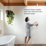 Nebia VivaSpring replacement showerhead filter reduces heavy metals and free chlorine from shower water