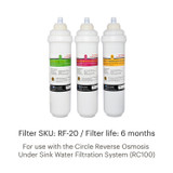Circle Sediment and Carbon Block Filter Replacement Pack