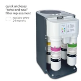 Circle Reverse Osmosis Membrane Filter Replacement installed, replace filters annually with the quick and easy "twist-and-seal" filter replacement system.