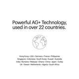 Graphic highlighting Brondell Pro Sanitizing Air Purifier AG+ Technology, used in over 22 countries worldwide. Includes a globe icon and a list of countries where the technology is deployed, emphasizing its global adoption.
