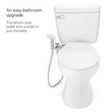 Brondell CleanSpa Easy Hand-held Bidet Holster with Integrated Shut Off Close Up Installation