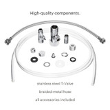 Brondell Side Mounted Bidet Attachment SMB-25 SMB-25 Parts & Accessories.  copy:  high-quality components.  stainless steel t-valve, braided metal hose, all accessories included