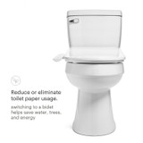 Brondell Swash Thinline T22 Luxury Bidet Toilet Seat with Side Arm Control will help save water, tress, and energy