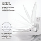 Brondell Swash 1400 bidet toilet seat has a gentle-close and sittable seat and lid.